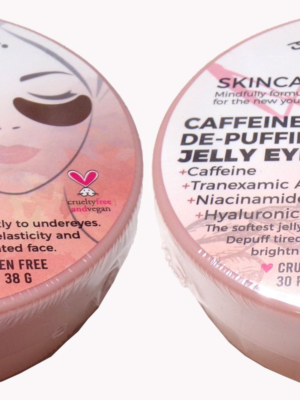 LASplash Skincare Caffeine De-Puffing Jelly Eye Masks 1.34 oz (Set of 2)